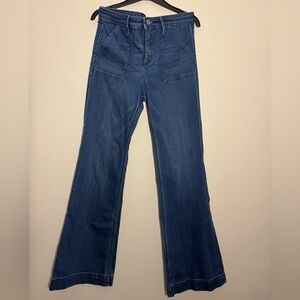 Women's Blue Flared Jeans